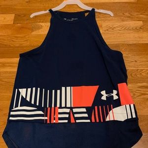 under armor branded workout tank top